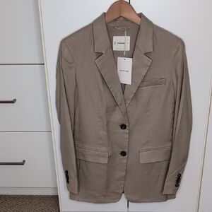 Everlane Oversized Linen Blazer Women's 0 NWT Trench Khaki